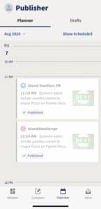 Facebook vs. Hootsuite Hootsuite mobile app planner